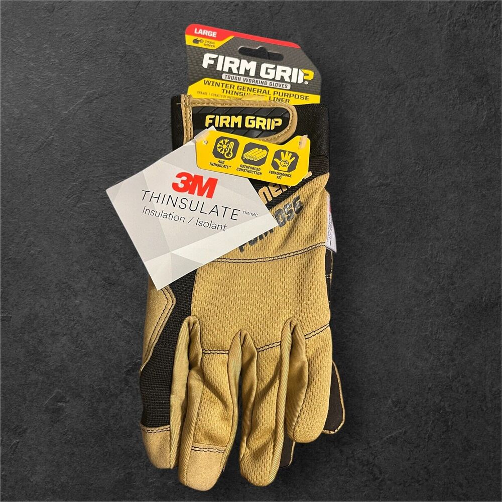 Firm Grip Size Large Winter General Purpose Gloves with 3M Thinsulate Liner